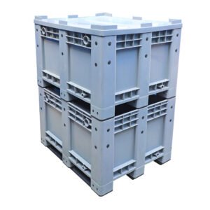 ENL-1210FK Solid Pallet Box | 606L 1200×1000×760 HDPE