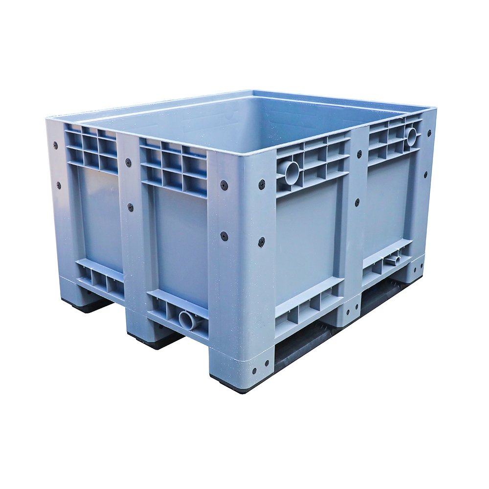 ENL-1210FK Solid Pallet Box | 606L 1200×1000×760 HDPE