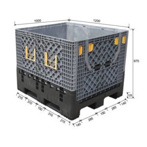 ENL-1210A Foldable Plastic Pallet Box | 1200×1000 HDPE