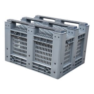 ENL-1210WK Vented Pallet Box | 606L 1200×1000×760 HDPE